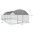 ID MARKET - Enclos poulailler dôme 22,5 m² parc grillagé 3x7,5 M avec porte latérale - vignette