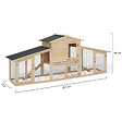 ID MARKET - Poulailler VIP avec clapier double XXL en bois - vignette