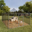 ID MARKET - Volière 12m² parc grillagé 3x4 M enclos poulailler pour animaux de basse cour - vignette