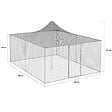 ID MARKET - Volière 12m² parc grillagé 3x4 M enclos poulailler pour animaux de basse cour - vignette