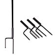 ID MARKET - Kit clôture filet à poules 50 M avec porte 15 piquets double pointe - vignette