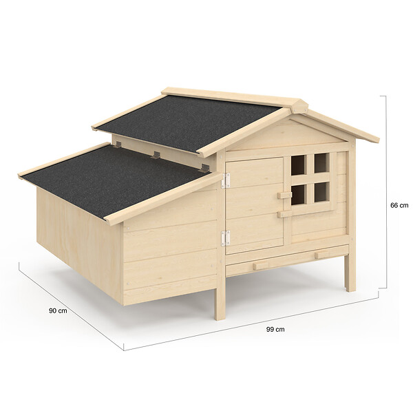 ID MARKET - Poulailler sur pilotis XXL avec pondoir en bois - large