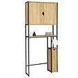 ID MARKET - Meuble WC 3 en 1 avec armoires de rangement DETROIT design industriel - vignette