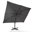 ID MARKET - Parasol déporté inclinable rotatif 360 CALVI gris 3x4 M avec housse - vignette