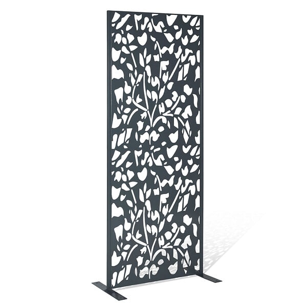 ID MARKET - Panneau décoratif universel 150 x 50 CM FLOWER gris - large