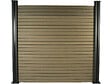 HABITAT ET JARDIN - Kit Clôture 4.8 x 1.2 m composite - Kit de fixation offert - Marron - vignette
