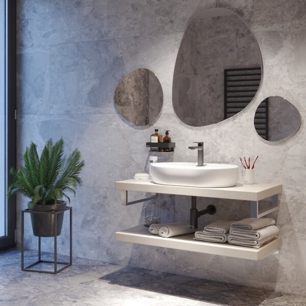 SWISS AQUA TECHNOLOGIES - Swiss Aqua Technologies B-Way set mitigeur lavabo + mitigeur cuisine Ceramia Timeless acier inoxydable, douchette extractible, noir mat (SATTMLBM271) - large