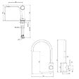 SWISS AQUA TECHNOLOGIES - Swiss Aqua Technologies set mitigeur lavabo sans vidage + mitigeur cuisine 36,3 cm avec bras pivotant, chrome (SATBSUR271CR) - vignette