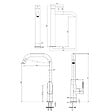 SWISS AQUA TECHNOLOGIES - Swiss Aqua Technologies set mitigeur lavabo haut acier inoxydable + mitigeur cuisine avec bras pivotant, or brossé (SATBA280BG) - vignette