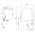 SWISS AQUA TECHNOLOGIES - Swiss Aqua Technologies set mitigeur lavabo XL + mitigeur cuisine avec douchette extractible 2 jets, noir mat (SATBSBW285C) - vignette