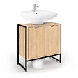 ID MARKET - Meuble sous lavabo salle de bain DETROIT design industriel - vignette