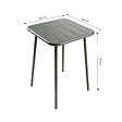CONCEPT USINE - Table carrée 2 places 50x50cm gris foncé BERGAME - vignette