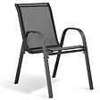 ID MARKET - Salon de jardin POLY table extensible 135-270 CM et 12 chaises bois et gris foncé - vignette