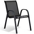 ID MARKET - Salon de jardin POLY table extensible 135-270 CM et 12 chaises bois et noir - vignette
