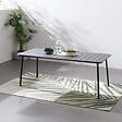 CONCEPT USINE - Table de jardin 6 places 160cm gris foncé BERGAME - vignette