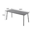 CONCEPT USINE - Table de jardin 6 places 160cm gris foncé BERGAME - vignette