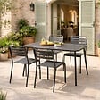 CONCEPT USINE - Ensemble table de jardin 120 cm et 4 chaises BERGAME - vignette
