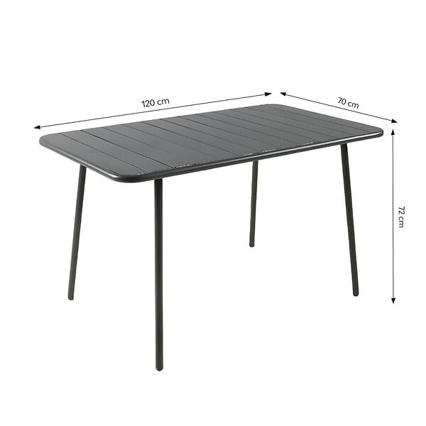 CONCEPT USINE - Ensemble table de jardin 120 cm et 4 chaises BERGAME - large