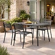 CONCEPT USINE - Ensemble table de jardin 120 cm et 4 chaises BERGAME - vignette