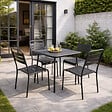 CONCEPT USINE - Ensemble table de jardin carrée 70cm et 4 chaises BERGAME - vignette