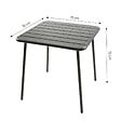 CONCEPT USINE - Ensemble table de jardin carrée 70cm et 4 chaises BERGAME - vignette
