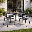 CONCEPT USINE - Ensemble table de jardin carrée 70cm et 4 chaises BERGAME - vignette