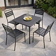 CONCEPT USINE - Ensemble table de jardin carrée 70cm et 4 chaises BERGAME - vignette