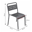 CONCEPT USINE - Ensemble table de jardin carrée 50cm et 2 chaises BERGAME - vignette