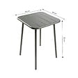 CONCEPT USINE - Ensemble table de jardin carrée 50cm et 2 chaises BERGAME - vignette