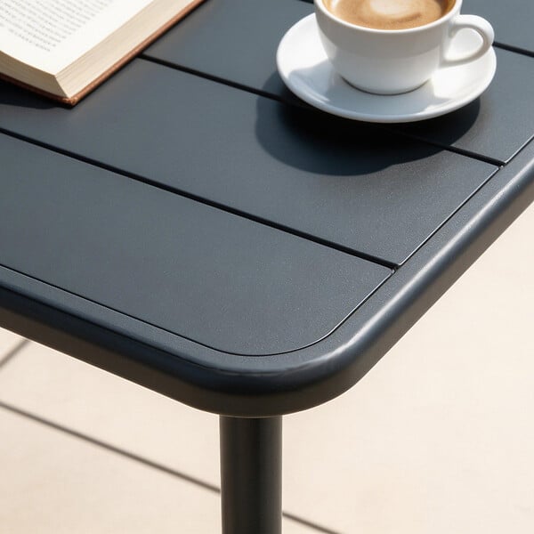 CONCEPT USINE - Ensemble table de jardin carrée 50cm et 2 chaises BERGAME - large