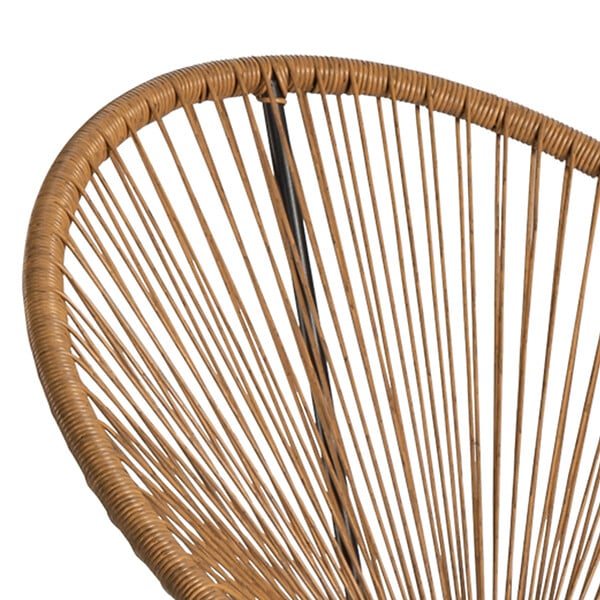 ID MARKET - Salon de jardin IZMIR table et 2 fauteuils oeuf cordage effet rotin - large