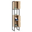 ID MARKET - Meuble colonne salle de bain DETROIT 2 portes design industriel - vignette