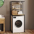 ID MARKET - Meuble étagères de rangement dessus machine à laver DETROIT design industriel - vignette