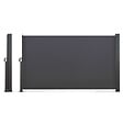 ID MARKET - Paravent extérieur rétractable 180 x 500 CM gris anthracite store latéral - vignette