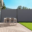 ID MARKET - Paravent extérieur rétractable double 180 x 800 CM gris anthracite store latéral - vignette