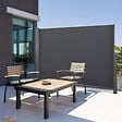 ID MARKET - Paravent extérieur rétractable 180 x 300 CM gris anthracite store latéral - vignette