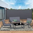 ID MARKET - Paravent extérieur rétractable 160 x 500 CM gris anthracite store latéral - vignette