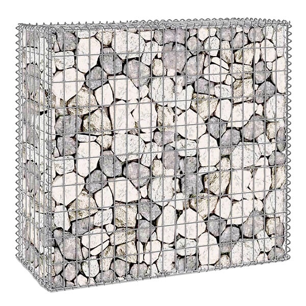 ID MARKET - Lot de 2 gabions pour pierre 100 x 30 x 80 cm - large
