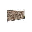 ID MARKET - Brise vue occultant 1,2 x 10 M motif pierre marron 160 gr/m² - vignette
