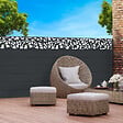 ID MARKET - Brise vue occultant 1,5 x 10 M effet lames de clôture motifs FLOWER 160 gr/m² - vignette