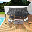 ID MARKET - Voile d'ombrage rectangulaire design ombrière camouflage 3x4 M gris - vignette
