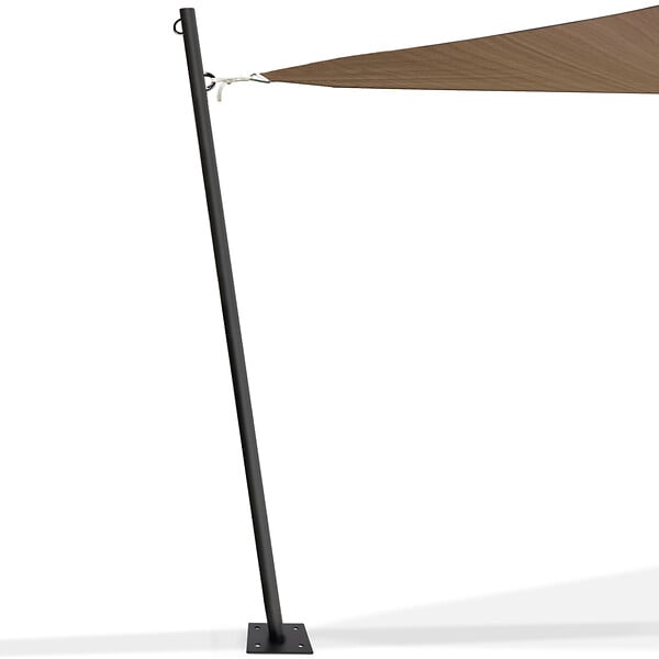ID MARKET - Mât de fixation pour voile d'ombrage H. 220 CM poteau et base acier - large