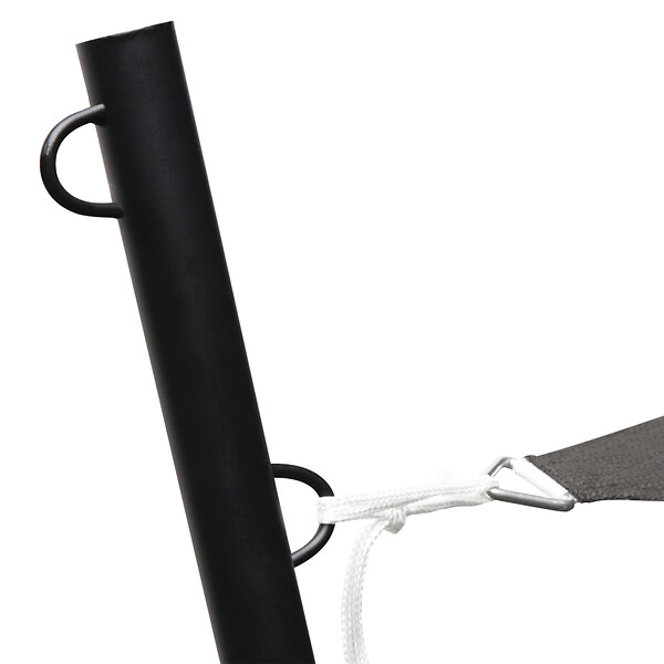 ID MARKET - Mât de fixation pour voile d'ombrage H. 220 CM poteau et base acier - large