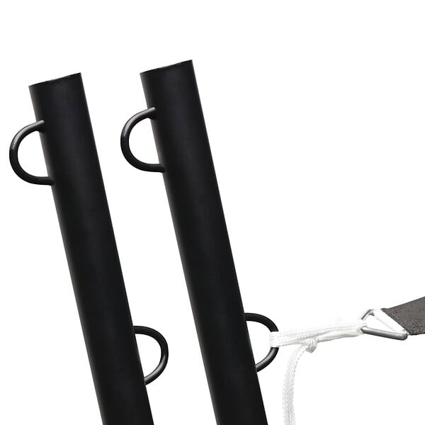 ID MARKET - Lot de 2 mâts de fixation pour voile d'ombrage H.220 CM poteaux et bases acier - large