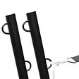 ID MARKET - Lot de 2 mâts de fixation pour voile d'ombrage H.220 CM poteaux et bases acier - vignette