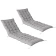 ID MARKET - Lot de 2 coussins universels de transat ADAM 180 cm gris - vignette