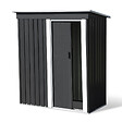ID MARKET - Abri de jardin 1,3 m² gris en acier galvanisé - vignette