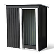 ID MARKET - Abri de jardin 1,3 m² gris en acier galvanisé - vignette