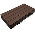 ID MARKET - Lot de 5 dalles de terrasse rectangulaire WODHY clipsables bois composite taupe 60 x 30 cm - vignette