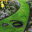 ID MARKET - Bordurette de jardin flexible 10 M noire hauteur 5 CM + 30 piquets - vignette